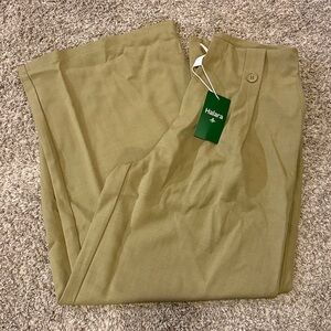 HALARA Wide Leg Pants in Olive Green